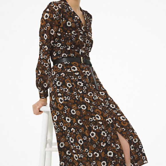 MICHAEL Michael Kors Dresses & Skirts - Michael Kors Floral Georgette Shirtdress